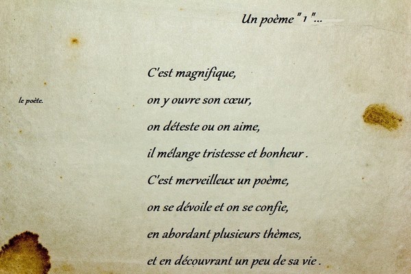 Poème "1 " ...